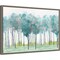 Teal Silver (Trees) by Allison Pearce 23-in. W x 16-in. H. Canvas Wall Art Print Framed in Grey